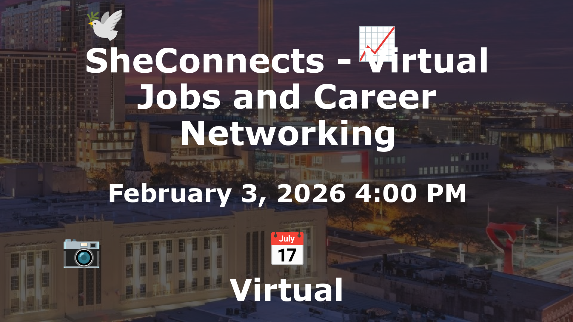 SheConnects - Virtual Jobs and Career Networking event image